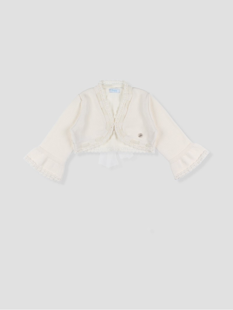 Chaqueta bolero lazo tul