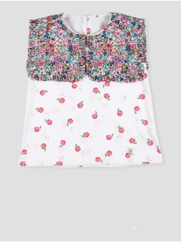 Camiseta estampada maxi cuello