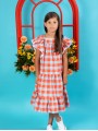 Tokio long checkered dress