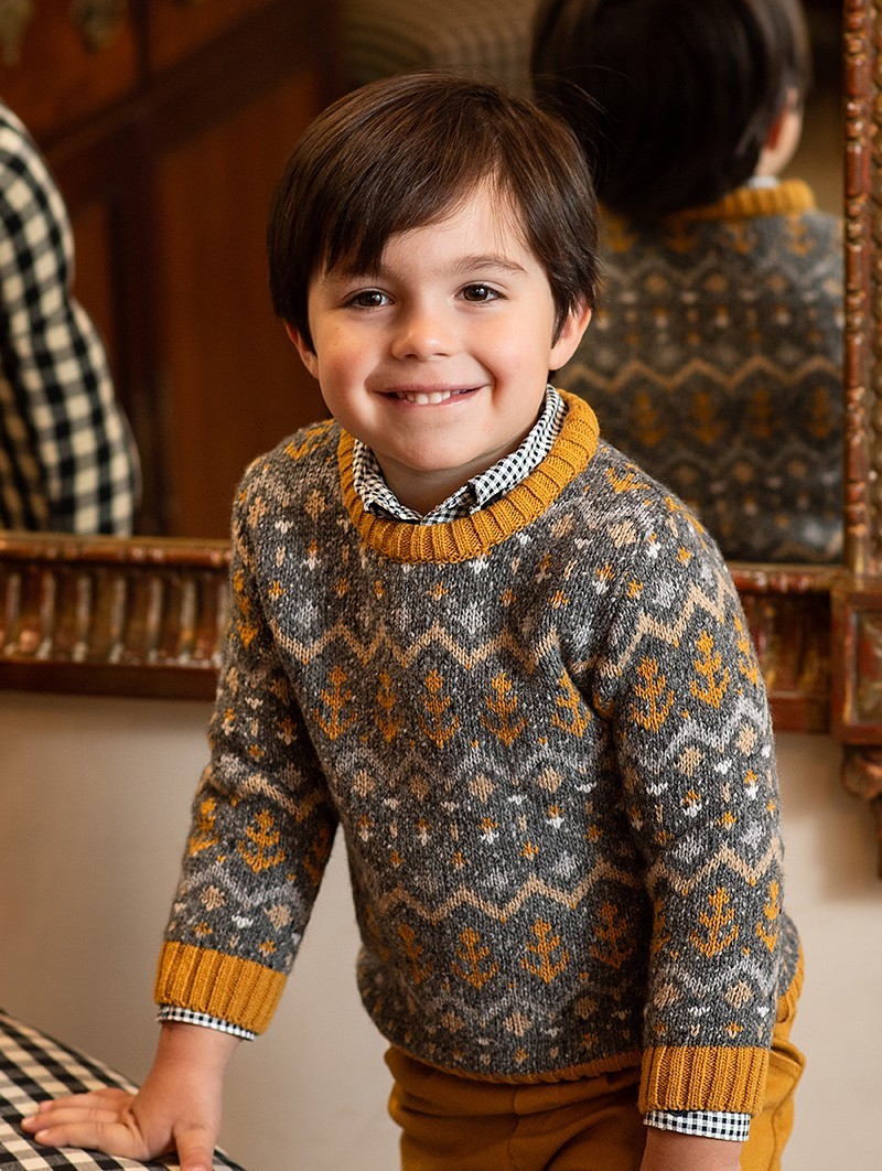 Greek key sweater