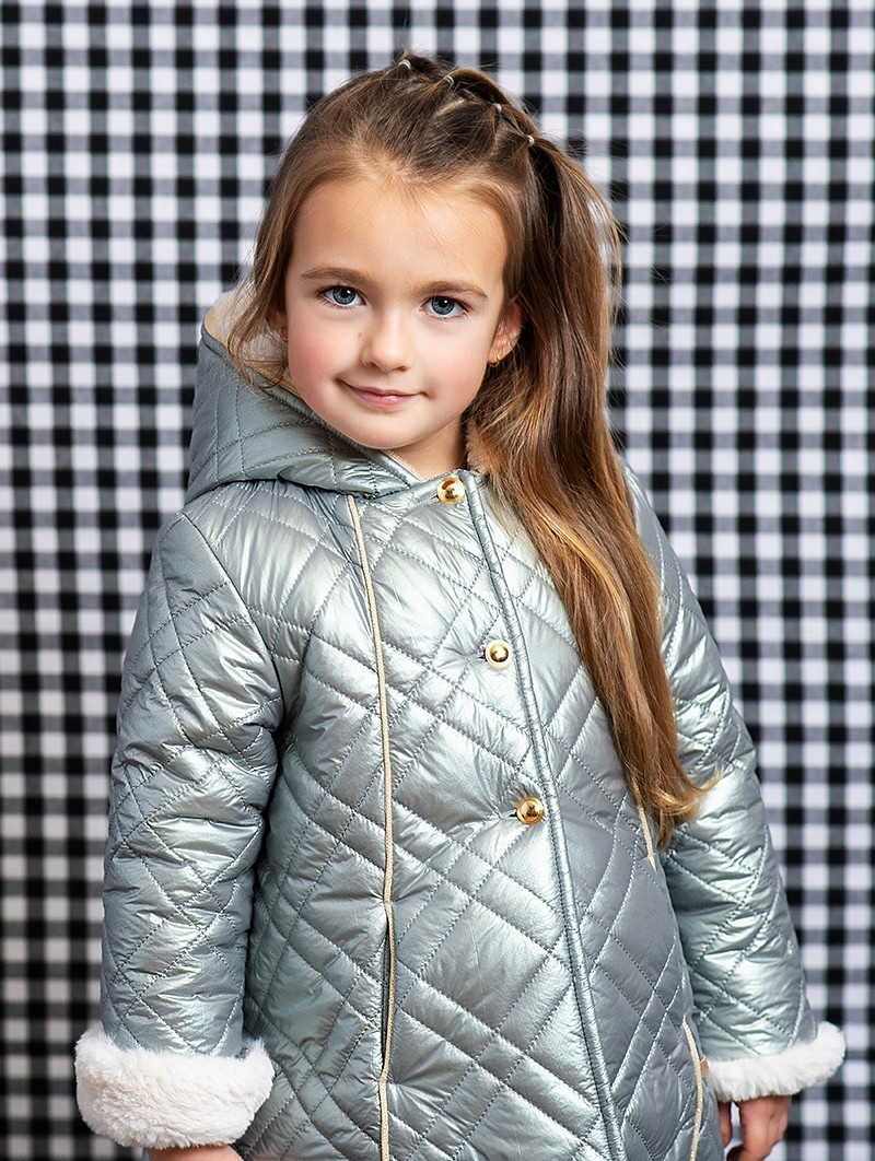 A-line quilted coat