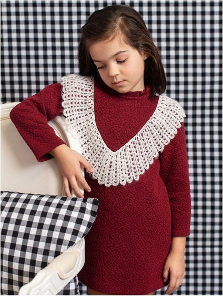 Vestido Punto Roma Burgundy