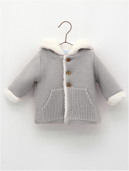 Baby duffle coat with hood