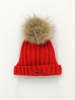 Gorro pompón pelo