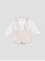 Boy’s Cream Suspender Set