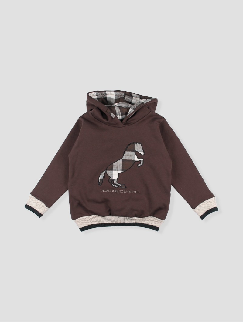 Brown hooded sweatshirt