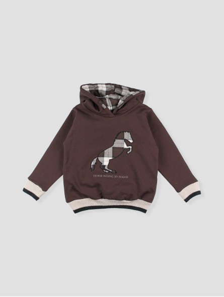 Brown hooded sweatshirt