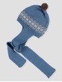 La Cabaña unisex knitted bonnet and scarf