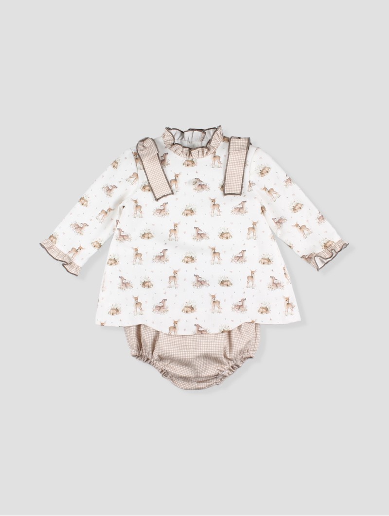 La Montaña baby girl dress with bloomers