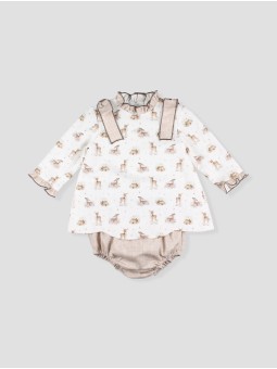 La Montaña baby girl dress with bloomers
