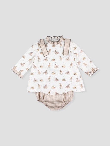 La Montaña baby girl dress with bloomers