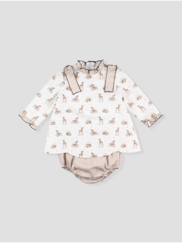 La Montaña baby girl dress with bloomers