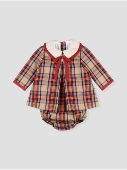 Calabaza baby dress with bloomer
