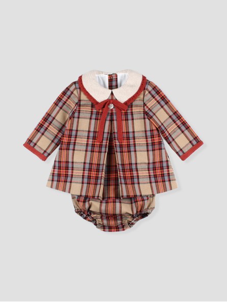 Calabaza baby dress with bloomer