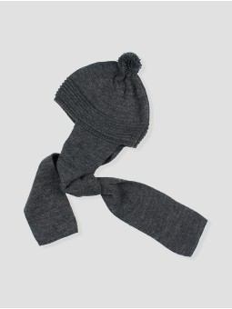 Gorro bufanda com pompón