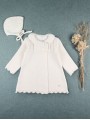 Cream Baby Knit Coat with Bonnet