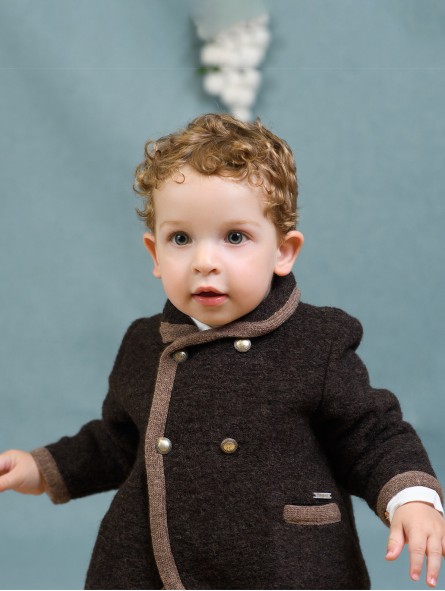 Austrian-style coat with piping