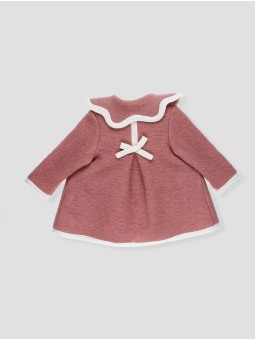 Girl coat with contrasting trims