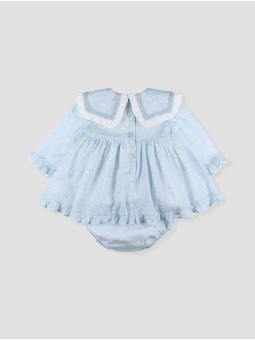 Arrullo baby girl dress with bloomers