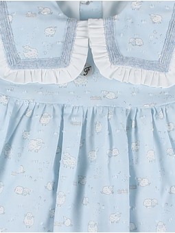 Arrullo baby girl dress with bloomers