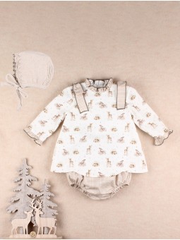 La Montaña baby girl dress with bloomers