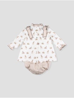 La Montaña baby girl dress with bloomers