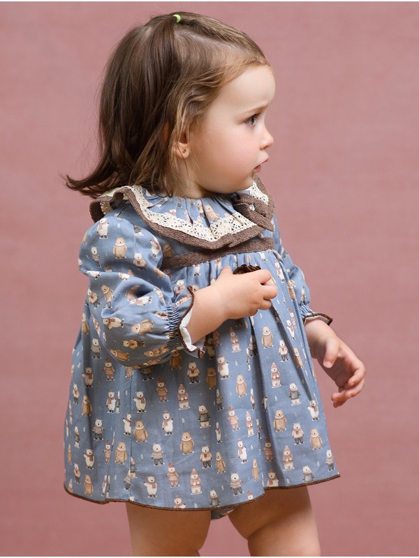 La Cabaña baby dress with bloomer