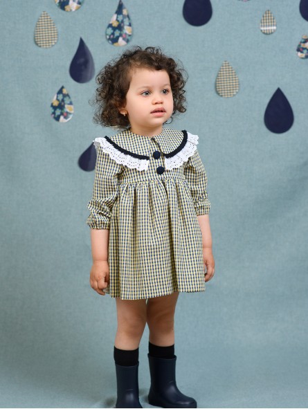 Lluvia checkered girl dress