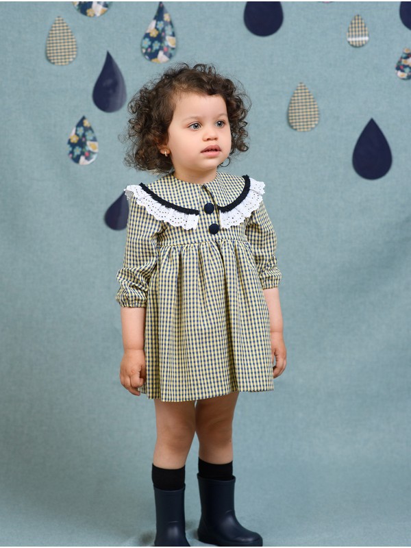 Lluvia checkered girl dress
