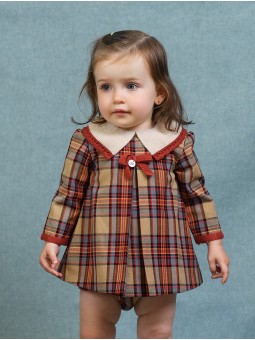 Calabaza baby dress with bloomer