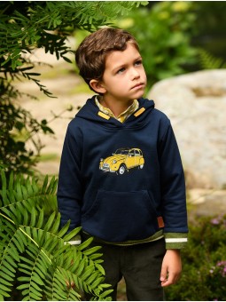 Sudadera con capucha dos caballos