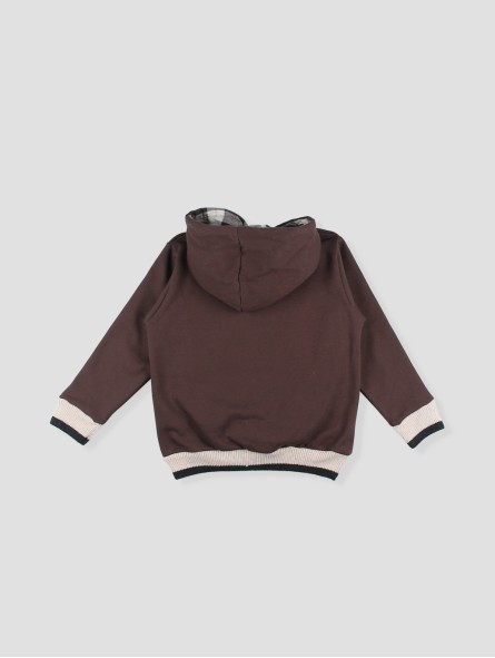 Brown hooded sweatshirt