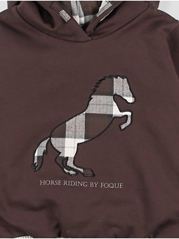 Brown hooded sweatshirt