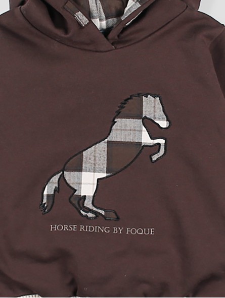 Brown hooded sweatshirt