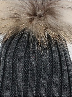 Gorro pompón pelo