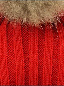 Pompom knitted bonnet