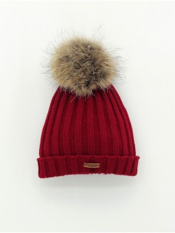 Gorro pompón pelo