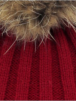 Pompom knitted bonnet