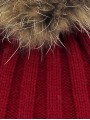 Pompom knitted bonnet