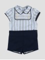 Mar baby boy striped shirt navy set