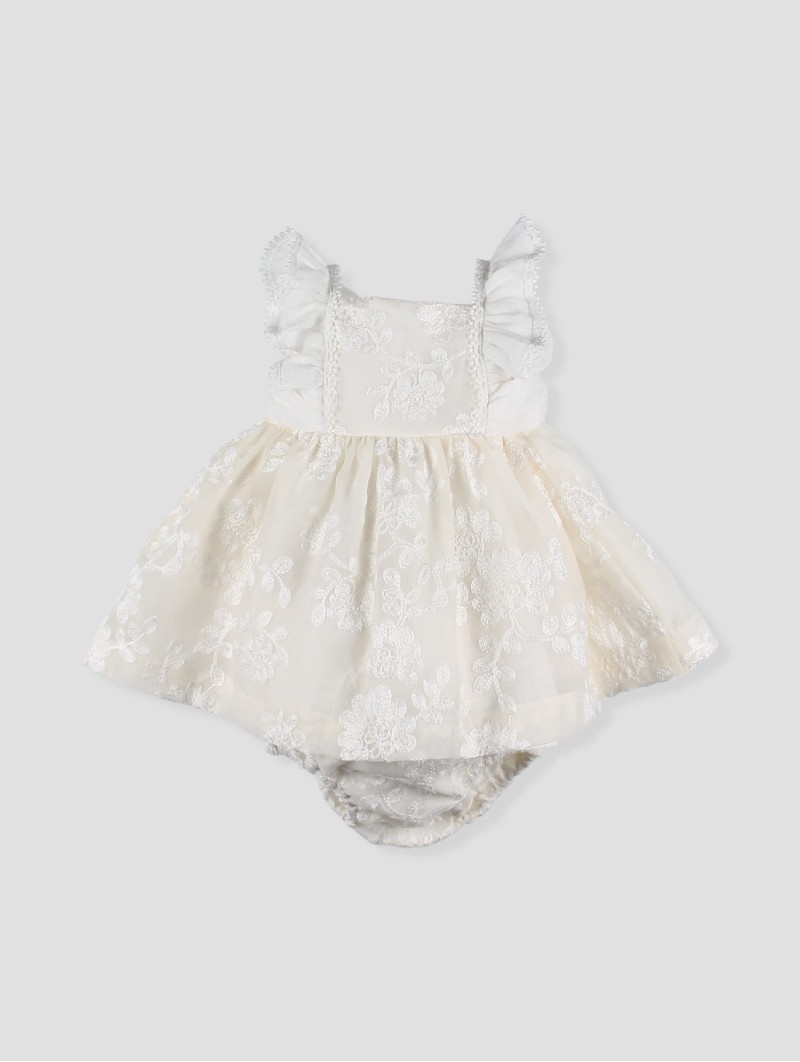 Bautizo baby girl dress and bloomers