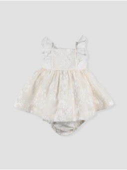 Bautizo baby girl dress and bloomers