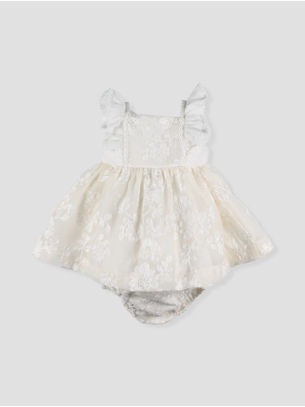 Bautizo baby girl dress and bloomers