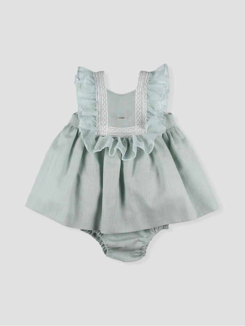 Flores baby dress with bloomers