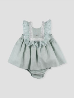 Flores baby dress with bloomers