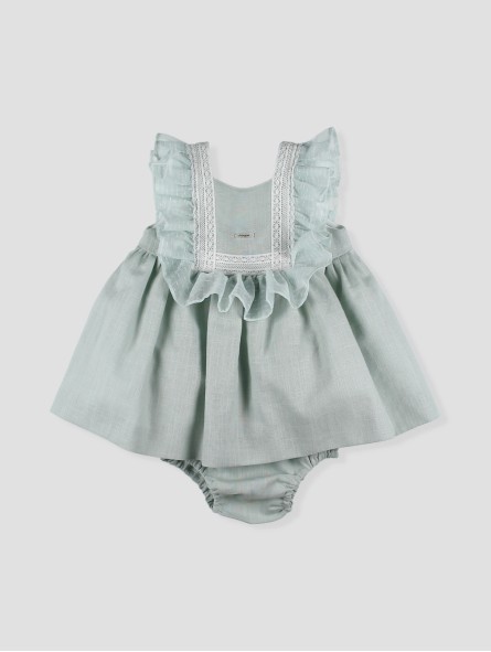 Flores baby dress with bloomers