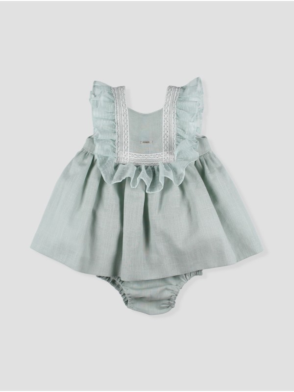 Flores baby dress with bloomers