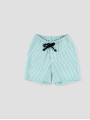 Boys green stripe shorts