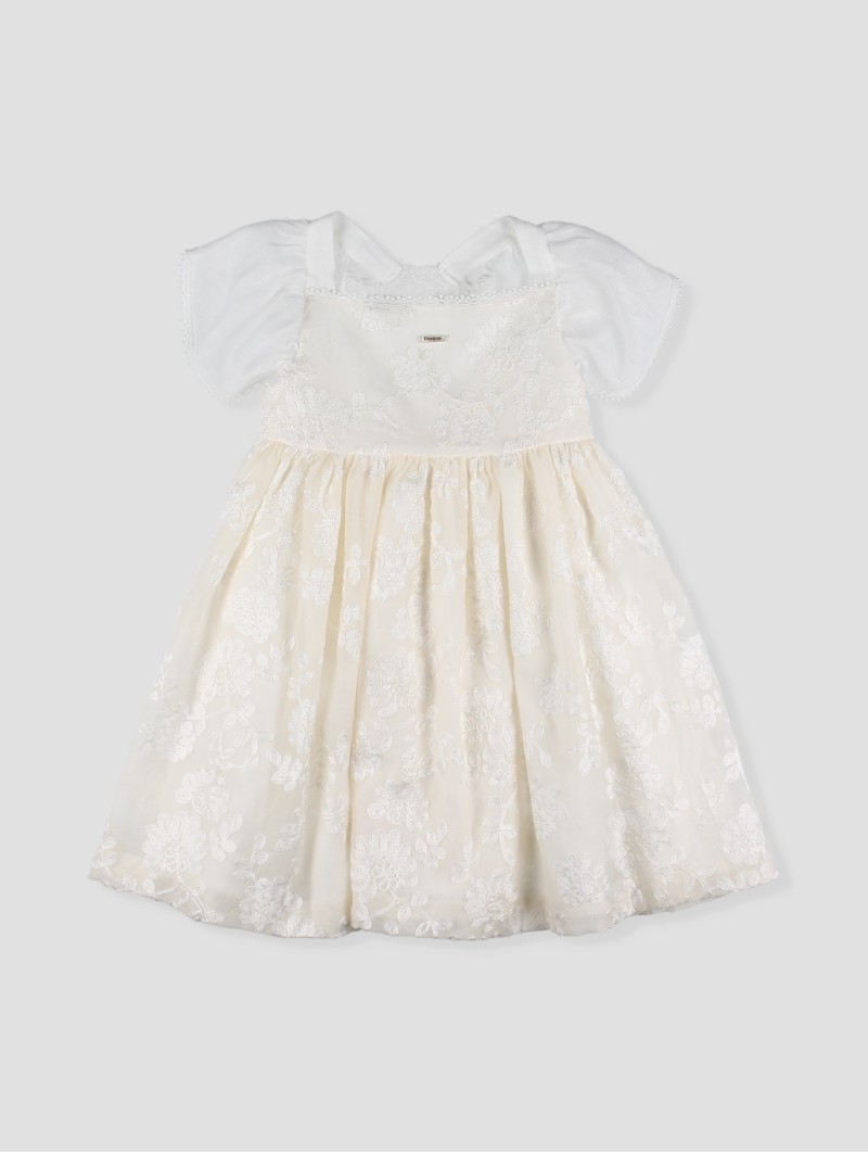 Girl embroidered tulle dress