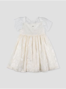Girl embroidered tulle dress